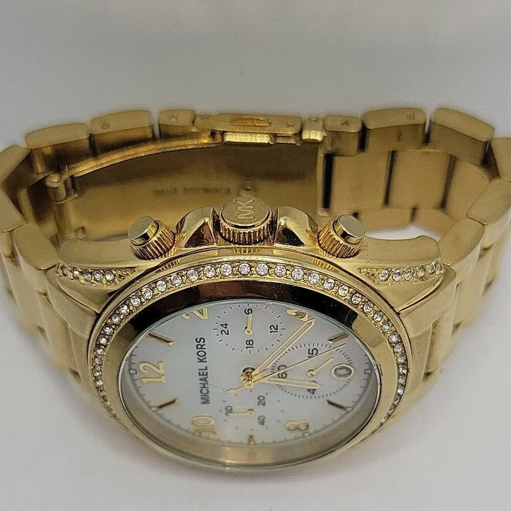 Michael Kors MK5521 Women's Stainless Steel Analog White Dial Quartz Watch AM476